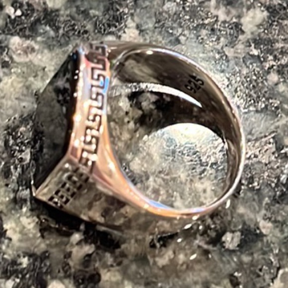 Men Sterling silver Black Onyx Ring Deco Signet Ring sizes 8 9 10 11 12 - Picture 13 of 13